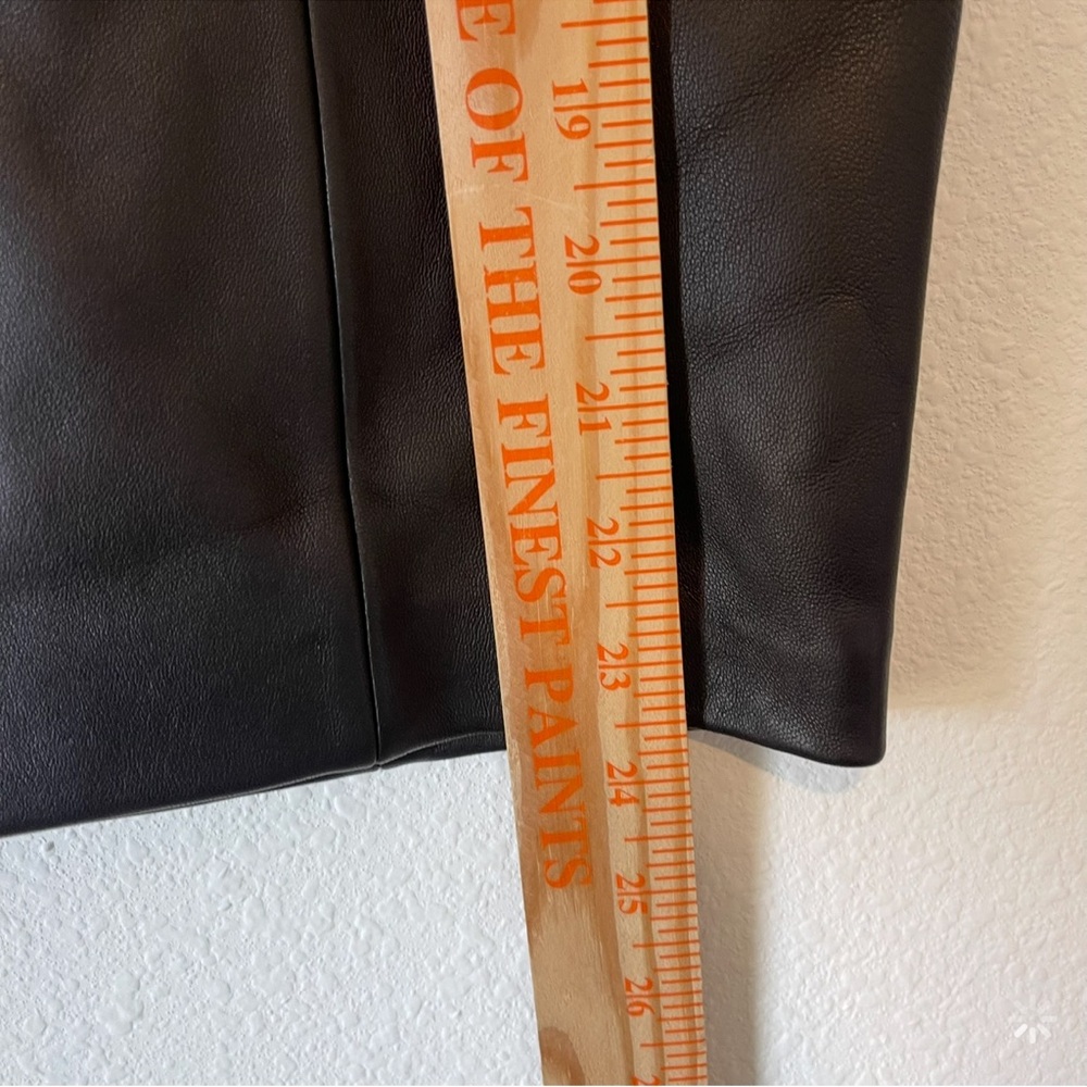 ANTONIO MELANI - 100% Leather Black Pencil Skirt - Picture 10 of 15